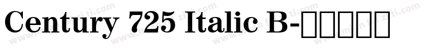 Century 725 Italic B字体转换